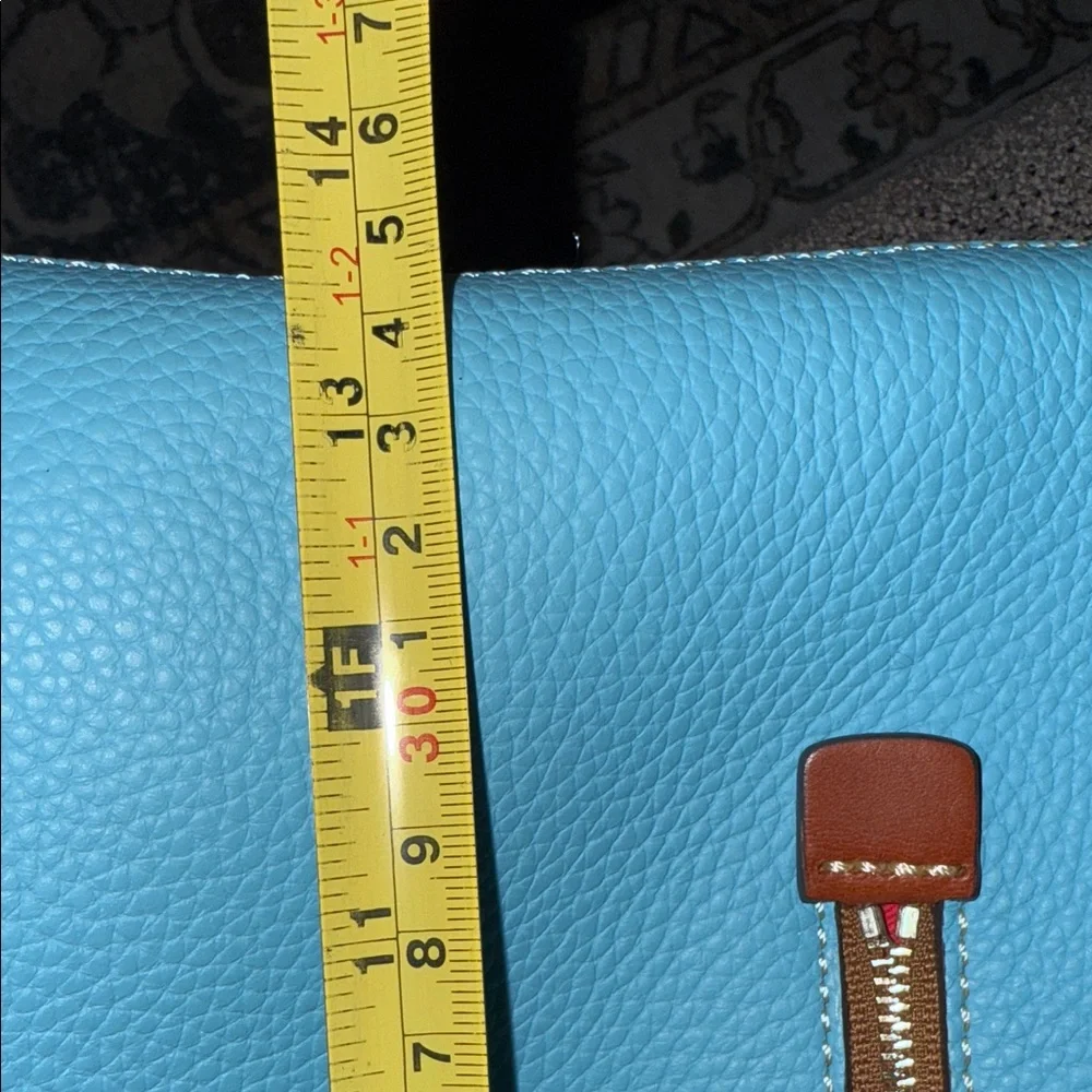 Dooney & Bourke Blue & Tan Leather Tote Bag LIKE NEW - Picture 14 of 15